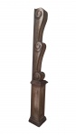 Elemento Arquitetônico, em madeira policromada do barroco Brasileiro, 260 cm de altura, 32 cm de largura e 29 cm de profundidade .  Devido ao tamanho esta peça não poderá ser enviada pelo correio.