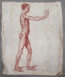 Jaro desenho masculino, não emoldurado,  55 x 47 cm