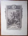 Gravura europeia século XVIII,  28 x 21 cm