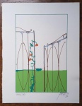 Porcela , gravura numerada 246/250 e assinada, 22x17 cm