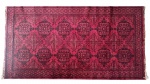 Tapete Persa modelo Shiraz na cor vermlho com decoração geometricas, 90 x 173 =  1,56m2