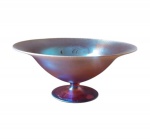 Centro de mesa em vidro fraville, possui marca LCT, provavelmente Louis confort Tiffany,