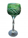 Calice  Baccarat para vidro branco de pé alto colorido na cor verde