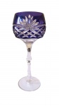 Calice  Baccarat para vidro branco de pé alto colorido azul
