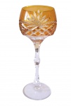 Calice  Baccarat para vidro branco de pé alto colorido  na cor amarela