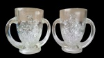Par de Vasos em vidro opalecente assinados Verlys,