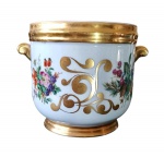 Cachepot em porcelana francesa com rica decoração