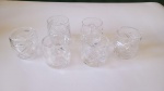6 pequenos calices para licor ou vodka, em  cristal da bohemia, laipidado a mão