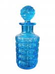 Perfumeiro em vidro  france na com azul, século XIX,