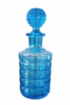 Perfumeiro em vidro  france na com azul, século XIX,