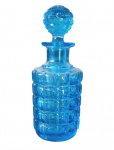 Perfumeiro em vidro  france na com azul, século XIX,