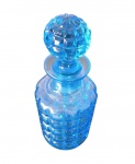 Perfumeiro em vidro  france na com azul, século XIX,