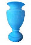 Vaso em opalinas francesa na cor azul, século XIX