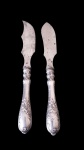 2 facas em parta de lei francesa em estilo rococcó , fim do seculo XIX, contraste cabeça de minerva