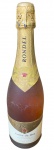 Garrafa antiga de espumante espanhol Rondel Carta de Oro Semi Seco. Cava, um tipo de vinho espumante