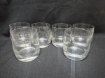 Lote de 6 copos de whisky em demicristal, sendo 2 modelos. Medindo 7,5cm x 9cm de altura.