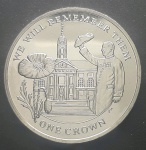 FALKLANDS - RAINHA - 1 CROWN - 2014 - RELIGIÃO - 38 mm
