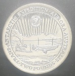 GEORGIA DO SUL E ILHAS SANDUICHE - RAINHA - 2 LIBRAS - 2007 - EXPEDIÇÃO A ANTARTICA - 38 mm