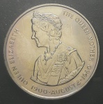 FALKLANDS - 50 PENCE - 80 ANOS DA RAINHA MÃE - 1980 - FC
