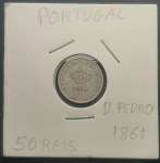 PORTUGAL - 50 RÉIS - 1861 - D. PEDRO - SOBERBA