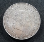HOLANDA - 10 GULDEN - 1970 - PRATA - 37mm. LINDA PEÇA