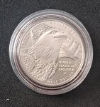 Estojo Estados Unidos com Moeda - 50 Cents 2008 S - Fc - Cobre revestido de cuproníquel - 11,34 g - 30,6 mm - Emissão comemorativa Águia careca americana - Com Certificado.