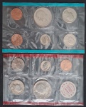 ESTADOS UNIDOS - DUAS CARTELA DE 1972 COM 11 MOEDAS - FC - DENVER