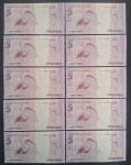 NOVIDADE - 10 NOTAS DE 5 REAIS - LC - HADAD/CAMPOS NETO - FE