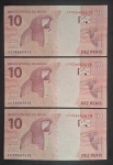 3 NOTAS DE 10 REAIS - JC - GUEDES/CAMPOS NETO - FE