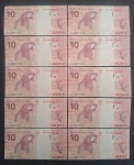 10 NOTAS DE 10 REAIS - JC - GUEDES/CAMPOS NETO - FE