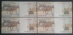 4 NOTAS TODAS A LETRAS QUE SAÍRAM DE 200 REIAS EMERGENCIAL - TODAS FE