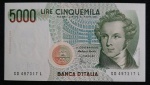 ITALIA  - 5.000 LIRAS  - FE