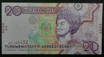 TURKMENISTÃO - 20 MANAT - 2009 - FE