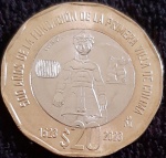 MÉXICO - MOEDA BIMETÁLICA DE 20 PESOS - FC