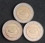 ALEMANHA - 2025 - SARRE - COMEMORATIVA - 2 EUROS - 3 MOEDAS - FLOR DE CUNHO