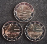 ALEMANHA - 2026 - BREMEN - COMEMORATIVA - 2 EUROS - LETRA F - 3 MOEDAS - FLOR DE CUNHO