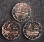 ALEMANHA - 2026 - BREMEN - COMEMORATIVA - 2 EUROS - LETRA G - 3 MOEDAS - FLOR DE CUNHO