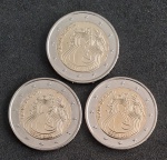 ESTONIA - 2022 - SLAVA UKRAINI COMEMORATIVA - 2 EUROS - 3 MOEDAS - FC