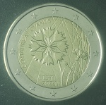 ESTONIA - 2024 - CENTAUREA CYANUS - COMEMORATIVA - 2 EUROS - FC
