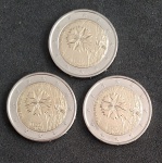 ESTONIA - 2024 - CENTAUREA CYANUS - COMEMORATIVA - 2 EUROS - 3 MOEDAS - FC