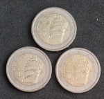 ITALIA - 2025 - AMERICO VESPUCCI - COMEMORATIVA - 2 EUROS - 3 MOEDAS - FC