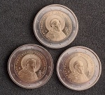 ITALIA - 2026 - SÃO FRANCISCO DE ASSIS - COMEMORATIVA - 2 EUROS - 3 MOEDAS - FC