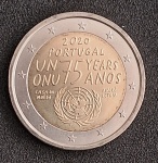 PORTUGAL - 2020 - 75 ANOS DA ONU - COMEMORATIVA - 2 EUROS - FC