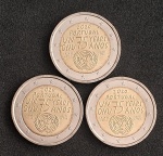 PORTUGAL - 2020 - 75 ANOS DA ONU - COMEMORATIVA - 2 EUROS - 3 MOEDAS - FC