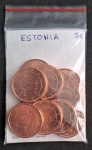 ESTONIA - 2023 - 10 MOEDAS DE 5 CENT - FC