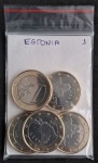 LETONIA - 2011 - 5 MOEDAS DE 1 EURO - FC