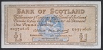 ESCOCIA - BANCO DA ESCOCIA - 1 LIBRA -1961 - SOBERBA