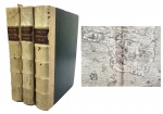 DELLE NAVEGATION ET VIAGGI (SOBRE AS NAVEGAÇÕES E VIAGENS)  GIO (GIOBANNI) BATTISTA RAMUSIO  COMPLETA COM OS TRÊS VOLUMES PUBLICADOS EM VENEZA EM 1606 POR GIUNTI (OS GIUNTI / LUCANTONIO GIUNTE UMA DAS DINASTIAS DE IMPRESSORAS MAIS FAMOSAS E PRESTIGIADAS NA RENASCENÇA ITALIANA). ESTE É UM DOS MAIORES ACHADOS BIBLIOGRÁFICOS DO BRASIL NOS ÚLTIMOS ANOS, COM IMENSO VALOR HISTÓRICO E COMERCIAL. DELLE NAVIGATIONI ET VIAGGI NÃO FOI APENAS UM LIVRO DE GEOGRAFIA, MAS SIM UMA DAS PUBLICAÇÕES MAIS REVOLUCIONÁRIAS DA HISTÓRIA. É CONSIDERADA A PRIMEIRA GRANDE COLEÇÃO DE RELATOS DE VIAGEM DA EREA MODERNA E UM DOS PILARES DA LITERATURA GEOGRÁFICA MUNDIAL. INTEGROU A BIBLIOTECA DO DR. ANTONIO BERNARDES DE OLIVEIRA (1901-1981) UM DOS MAIS IMPORTANTES BIBLIÓFILOS E COLECIONADORES DE ARTE DO BRASIL NO SEC. XX. OS LIVROS EM MUITO BOM ESTADO OSTNENAM NO FRONTESPÍCIO DE CADA EDIÇÃO O BELISSIMO E CÉLEBRE EMBLEMA DOS IMPRESSORIS GIUNTI, A FLOR DE GIUNTI , A FLOR DE LIS FLORENTINA ESTILIZADA DENTRO DE UMA MOLDURA OVAL ORNAMENTAL COM ELEMENTOS GROTESCOS E A FIGURA DE UMA FACE NO TOPO. OS VOLUMES DE 1606  SÃO EXTREMAMENTE VALORIZADOS PORQUE OS IMPRESSORES GIUNTI REVISARAM O TEXTO ORIGINAL E EXPANDIRAM O INDICE TORNANDO-O UMA DAS EDIÕES MAIS COMPLETAS E ACADEMICAMENTE ROBUSTAS DO SEC. XVII. POR SEU IMPACTO FUNCIONBAL E NA CARTOGRAFIA MUNDIAL FAZ PARTE DA HISTÓRIA DOS DESCOBRIMENTOS MUNDIAIS. IMPRESSOS EM PAPEL TRAPO POSSUI MUITOS E IMPORTANSTES MAPAS DOS NOVOS DESCOBRIMENTOS DA ÉPOCA AO REDOR DO MUNDO. A MONUMENTAL TRILOGIA É DIVIDADA DA SEGUINTE FORMA:  VOLUME I (1550): DEDICADO À DESCRIÇÃO DA ÁFRICA E DAS ROTAS ORIENTAIS EM DIREÇÃO À ÍNDIA.   VOLUME II (1559): FOCADO NAS VIAGENS AO ORIENTE PRÓXIMO, RÚSSIA E ÁSIA CENTRAL, INCLUINDO O FAMOSO RELATO DE MARCO POLO.   VOLUME III (1556): FOCADO INTEIRAMENTE NAS AMÉRICAS (ÍNDIAS OCIDENTAIS) E NO NOVO MUNDO. NO TERCEIRO VOLUME, DESTACA-SE UM CÉLEBRE MAPA DO BRASIL, PRODUZIDO PELO RENOMADO CARTÓGRAFO ITALIANO GIACOMO GASTALDI. ESSE MAPA ILUSTRA O TEXTO "DISCORSO D'UN GRAN CAPITANO DI MARE FRANCESE", ATRIBUÍDO A PIERRE CRIGNON. O MAPA DE GASTALDI É AMPLAMENTE ESTUDADO POR RETRATAR COM DETALHES AS PRIMEIRAS IMPRESSÕES EUROPEIAS SOBRE A FAUNA, FLORA E OS POVOS INDÍGENAS DA COSTA BRASILEIRA.  RAMUSIO USOU SUA POSIÇÃO COMO FUNCIONÁRIO DE ALTO ESCALÃO DA REPÚBLICA DE VENEZA PARA CONSEGUIR RELATÓRIOS MARÍTIMOS SECRETOS. MUITOS PAÍSES, COMO PORTUGAL E ESPANHA, PROIBIAM A PUBLICAÇÃO DE MAPAS E ROTAS SOB PENA DE MORTE. RAMUSIO CONSEGUIU BURLAR ESSE SIGILO E REVELAR OS SEGREDOS DAS NAVEGAÇÕES AO MUNDO. EM 1557, UM GRANDE INCÊNDIO NA OFICINA DO IMPRESSOR TOMMASO GIUNTI DESTRUIU OS BLOCOS DE IMPRESSÃO DE MADEIRA E OS MANUSCRITOS PREPARADOS PARA O VOLUME II. ISSO ATRASOU A PUBLICAÇÃO DESSE VOLUME EM VÁRIOS ANOS E FEZ COM QUE PARTE DO CONTEÚDO ORIGINAL SE PERDESSE PARA SEMPRE. O VOLUME III FOI O PRIMEIRO BLOCO DE INFORMAÇÕES PURAMENTE FOCADO NAS AMÉRICAS A CIRCULAR AMPLAMENTE NA EUROPA. ELE INCLUIU RELATOS CRUCIAIS DE HERNÁN CORTÉS SOBRE A CONQUISTA DO MÉXICO E DESCRIÇÕES DETALHADAS DO COMÉRCIO DE PAU-BRASIL NA COSTA BRASILEIRA. AO OPTAR POR PUBLICAR EM ITALIANO VENEZIANO EM VEZ DO LATIM (A LÍNGUA ERUDITA DA ÉPOCA), RAMUSIO DEMOCRATIZOU O CONHECIMENTO. A OBRA TORNOU-SE UM SUCESSO COMERCIAL IMEDIATO ENTRE MERCADORES, MARINHEIROS, INTELECTUAIS E A BURGUESIA EM ASCENSÃO. ESTE LOTE REPRESENTA MAIS UM MARCO NA  HISTORIA DA DARGENT NO CAPITULO  DO PANTEÃO DAS MAIS RARAS E IMPORTANTES PUBLICAÇÕES DO PERIODO RENASCENTISTA REPRENSENTA A SÍNTESE DO CONHJECIMENTO QUE LEVOU A TODAS AS GRANDES DESCOBERTAS MARÍTIMAS QUE POSSIBILITARAM A ASCENSÃO DA HUMANIDADE A IDADE MODERNA.  VENEZA, 1606, 32 X 22 CMNOTA: Transcrevo a  tradução dapágina 358 do terceiro tomo que refere-se ao Brasil é uma das primeiras impressões dos Europeus sobre nossa terra recém descoberta assim como o mapa apresentado na pagina anterior é o primeiro mapa conhecido do Brasil: Este é um trecho de imenso valor histórico contido na obra de Ramusio. Trata-se de um célebre discurso (provavelmente o de um grande capitão ou viajante francês, como Jean Parmentier ou similar) que analisa de forma crítica o comportamento dos colonizadores portugueses e exalta a abordagem dos franceses, fazendo menção direta ao Brasil ("il Brasil"). Abaixo está a tradução fiel do texto do italiano quinhentista para o português, mantendo o tom literário da época, seguida por uma divisão em seções para facilitar a sua leitura e catalogação: Tradução do Texto (Página 358) Primeiro Parágrafo "Aos portugueses, em terra alguma que eles possuíssem pelo Rei de Portugal, os nativos da terra são livres, e não sujeitos a Reis nem a leis; e amam mais os franceses que a qualquer outra gente que lá frequente: os ditos povos são como uma tábua branca, na qual ainda não foi posta pintura alguma, nem desenhada coisa alguma, ou como seria um potro jovem, o qual nunca foi montado, nem jamais levou freio, e são muito dóceis.E dizem os portugueses, os quais afirmam que a terra é sua, que se eles os nativos fossem bons cristãos, e tivessem diante dos olhos a honra de Deus, e os seus proveitos, a metade destes povos já se teria tornado cristã, pois já há muito tempo muitos deles procuram conhecer o que é Deus, e são muito dóceis; mas os portugueses os impedem com todas as suas forças, para que as pobres gentes não venham ao conhecimento da nossa fé, e dão-lhes a entender muitas coisas que estão longe da verdade, para mantê-los na sua ignorância." Segundo Parágrafo "E porque me poderiam ser perguntadas as causas pelas quais os portugueses impedem que os franceses vão às terras do Brasil, e a outros lugares onde eles navegaram, como à Guiné e à Taprobana, eu não saberia dar outra razão senão que a sua insaciável avareza os induz a fazer isso: e, embora eles sejam o menor povo do mundo, parece-lhes que aquilo é demasiado grande para satisfazer a sua cupidez. Eu penso que eles devem ter bebido do pó do coração do Rei Alexandre, o que lhes causa uma tal alteração de tanta e desenfreada cupidez: e parece-lhes ter no punho cerrado aquilo que eles, com ambas as mãos, não poderiam abraçar; e creio que se persuadem de que Deus não fez o mar nem a terra senão para eles, e que as outras nações não são dignas de navegar. Andassem eles no poder de impor um termo e fechar o mar desde o cabo de Finisterra até à Irlanda, já há muito tempo o teriam feito, para que tivessem o passo fechado e trancado; e tanto é de razão que os franceses vão àquelas terras, nas quais eles portugueses não plantaram a fé cristã, e onde não são amados nem obedecidos, como nós teríamos razão de impedi-los de passar à Escócia, Dinamarca e Noruega, quando nós tivéssemos sido os primeiros a lá estar." Terceiro Parágrafo e Conclusão em Funil "E, depois, que eles tenham navegado ao longo de uma costa, eles a tomam como toda sua: mas tal conquista é muito fácil de fazer, e sem grande despesa, porque não são lá assaltados, nem há resistência; mas têm uma grande ventura sorte, pois se o Rei francês usasse de tanta humanidade e cortesia, porque se ele quisesse dar a rédea aos mercadores do seu país, eles conquistariam o comércio e a amizade das gentes de todas aquelas terras novas em quatro ou cinco anos, e tudo por amor e sem força, e teriam penetrado mais para o interior, o que os portugueses não fizeram em cinquenta anos; e os povos das ditas terras os expulsaram aos portugueses, como fizeram os portugueses com eles, dilacerando-os como seus inimigos mortais: e esta é uma das razões principais pelas quais não querem que os franceses lá conversem comercializem: porque, depois que os franceses praticam em algum lugar, não se pergunta mais por portugueses, mas os da terra os têm em abjeta antipatia e desprezo." Contexto Histórico para Catalogação  O Embate no Brasil Quinhentista: Este texto ilustra perfeitamente a intensa disputa e a guerra de narrativa entre Portugal e a França pelo controle do comércio do pau-brasil na primeira metade do século XVI. Os franceses (notadamente os normandos e bretões) justificavam suas incursões defendendo o princípio do uti possidetis e o direito de navegar em terras não ocupadas efetivamente, atacando o monopólio português decorrente do Tratado de Tordesilhas.  A Aliança Franco-Indígena: O autor do discurso ressalta a conhecida preferência dos povos indígenas (como os Tupinambás) pelos franceses, baseada em relações de escambo e alianças de amizade, contrapondo-a ao modelo de colonização e imposição de força utilizado pelos portugueses.