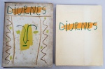DIURNES. DÉCOUPAGES ET PHOTOGRAPHIES (TRADUZIDO COMO DIURNALS. CUT-UPS AND PHOTOGRAPHS) - EX COLEÇÃO DR. ANTONIO BERNARDES DE OLIVEIRA (1901-1981) ESTE É UM LIVRO DE ARTISTA E PORTFÓLIO COLABORATIVO DE EDIÇÃO LIMITADA PUBLICADO EM PARIS NO ANO DE 1962 PELA BERGRUEN. A OBRA REPRESENTA UMA DAS RARAS E LÚDICAS INCURSÕES DO RENOMADO PINTOR ESPANHOL PABLO PICASSO NO UNIVERSO DA FOTOGRAFIA, REALIZADA EM ESTREITA PARCERIA COM O JOVEM FOTÓGRAFO FRANCÊS ANDRÉ VILLERS E ACOMPANHADA POR TEXTOS POÉTICOS DE JACQUES PRÉVERT. A EDIÇÃO ORIGINAL DE 1962 FOI RIGOROSAMENTE LIMITADA A 1.000 CÓPIAS NUMERADAS E APRESENTA UM FORMATO ALTAMENTE SOFISTICADO E COLECIONÁVEL. ESTE EXEMPLAR  RECEBEU A NUMERAÇÃO 421. ESTA  É A ÚNICA INCURSÃO DE PICASSO NO MUNDO DA FOTOGRAFIA, COMEÇOU COMO UMA FORMA DE ENTRETER SEUS NETOS, FAZENDO RECORTES SIMPLES DE MÁSCARAS DE PAPEL E ROSTOS DE ANIMAIS NO ESTILO DE MATISSE.ANOS MAIS TARDE, VILLERS E PICASSO SE CONHECERAM QUANDO O JOVEM FOTÓGRAFO FOI FAZER O RETRATO DO ARTISTA. OS DOIS EXPERIMENTARAM TÉCNICAS DE IMPRESSÃO FOTOGRÁFICA, EXPONDO OS RECORTES EM PAPEL BROMETO, QUE VILLERS ENTÃO FOTOGRAFAVA NOVAMENTE. LIVRO EM FORMATO FÓLIO. COM 30 FOTOGRAFIAS EM PRETO E BRANCO DE PICASSO E VILLERS.CAMISA ORIGINAL DE PAPEL COM TÍTULO NA CAPA FRONTAL, DESENHADA POR PICASSO; TEXTO E FOTOGRAFIAS EM ENVELOPES DE PAPEL COM LEGENDA IMPRESSA, SOLTA COMO PUBLICADA. TUDO ACONDICIONADO EM PASTA DE TECIDO DA EDITORA COM TÍTULO E ILUSTRAÇÃO DE PICASSO. A CAPA TEM UMA OBRA DE PICASSSO QUE UTLIZOU O MÉTODO DE POCHOIR/ESTÊNCIL DIRETAMENTE SOBRE A SUPERFÍCIE. O PROCESSO DE POCHOIR ERA MUITO VALORIZADO POR PICASSO PORQUE UTILIZAVA CAMADAS DE TINTA REAL APLICADAS MANUALMENTE ATRAVÉS DE MOLDES RECORTADOS. ISSO GARANTIA UMA TEXTURA DENSA, OPACA E COM CORES VIBRANTES   40 X 30 CMNOTA:  A colaboração nasceu na década de 1950 em Vallauris, no sul da França, onde Picasso residia e trabalhava com cerâmica. O processo artístico inovador por trás do portfólio envolveu: Silhuetas e Recortes: Picasso criou diversas silhuetas de papel inspiradas em figuras itológicas, rostos, animais e formas orgânicas (fortemente influenciadas pelas técnicas de cut-outs de Matisse). André Villers utilizou essas silhuetas recortadas por Picasso diretamente sob o papel fotográfico (brometo) na câmara escura, sobrepondo-as e fundindo-as com suas próprias fotografias de paisagens da Provence. Juntos, os dois artistas realizaram experimentos informais com a luz, tempos de exposição e produtos químicos fotográficos para criar efeitos visuais únicos. A edição original de 1962 foi rigorosamente limitada a 1.000 cópias numeradas e apresenta um formato altamente sofisticado e colecionável:  30 Pranchas Soltas: O portfólio contém 30 fotogravuras / fototipos em preto e branco. Cada imagem individual representa a fusão direta dos recortes de Picasso com os cenários capturados por Villers. Capas Protetoras Individuais: Cada uma das 30 fotografias vem acondicionada em uma capa de papel com um título impresso individualmente. Todo o conjunto de pranchas e o texto de Jacques Prévert são guardados em uma pasta de papel Arches e protegidos por uma caixa  rígida decorada com uma arte em pochoir/litografia original projetada por Picasso. Essa obra é frequentemente celebrada pelo mercado de arte e por instituições como o Centre Pompidou por capturar o espírito irreverente, curioso e infantil característico do trabalho tardio de Picasso.