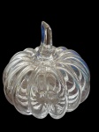 Murano - Linda escultura em murano transparente representando uma abóbora , mede 15x15 cm altura